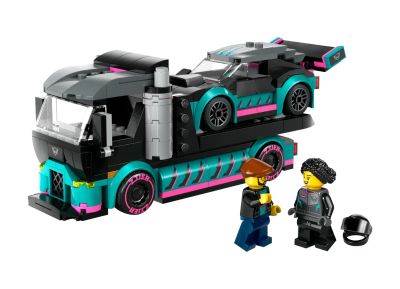 Race Car and Car Carrier Truck