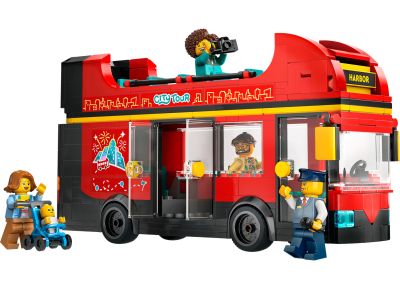 Red Double-Decker Sightseeing Bus