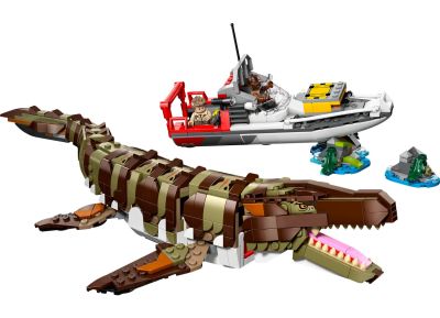 Brick-Built Mosasaurus Boat Mission